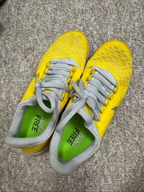Nike Yellow and Gray Athletic Trainers